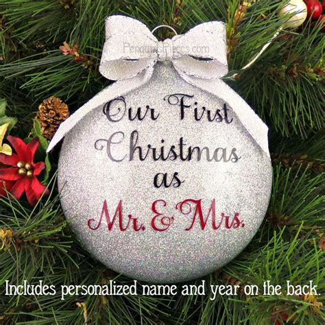 our first xmas ornament|christmas ornaments 1st year marriage.